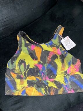 lululemon athletica Neon Brushstroke Sports Bra - Black Base